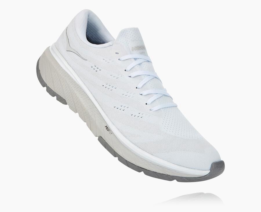 Hoka Cavu 3 - Men's Running Shoes - White - UK 902NYKGHQ